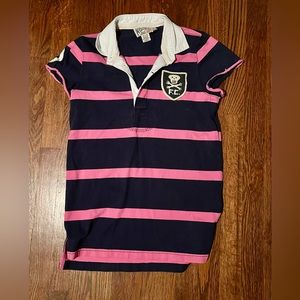 Ralph Lauren Rugby Polo. Pink and blue stripes. Size small.